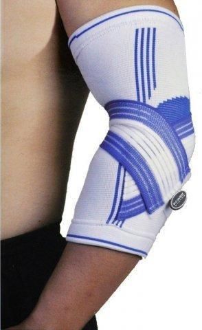 Налокітник Power System PS-6007 Elbow Support Pro White/Blue (1шт.) S/M PS-6007_S/M_White-Blue фото