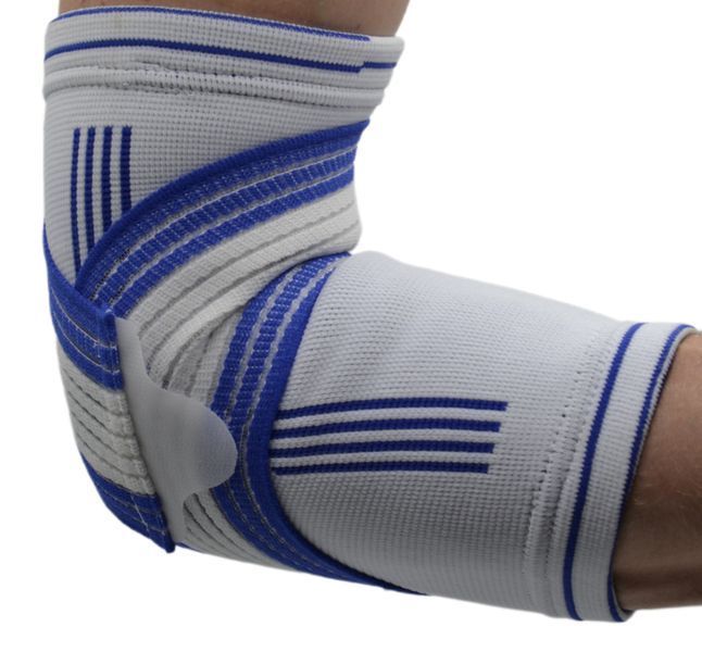 Налокітник Power System PS-6007 Elbow Support Pro White/Blue (1шт.) S/M PS-6007_S/M_White-Blue фото