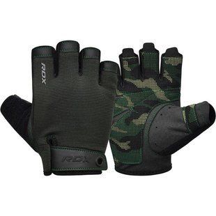 Рукавички для фітнесу RDX T2 Half Army Green PLUS-L WGA-T2HA-L+ фото