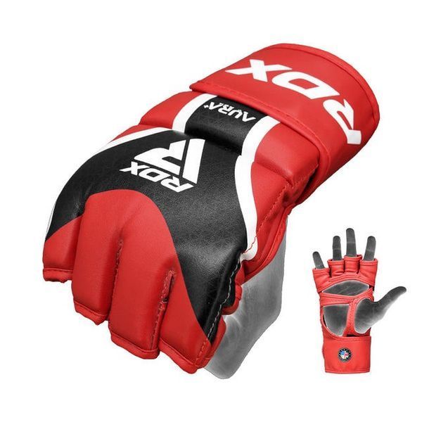 Рукавиці для ММА RDX AURA PLUS T-17 Red/Black M GGR-T17RB-M+ фото