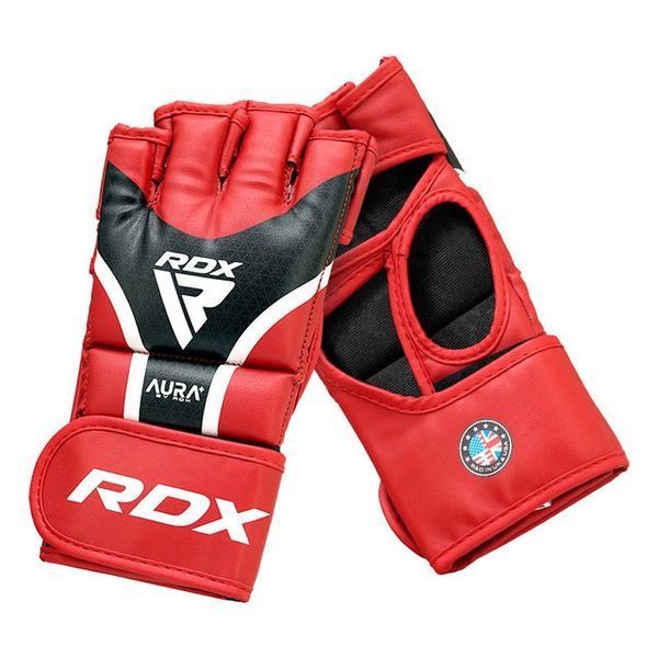 Рукавиці для ММА RDX AURA PLUS T-17 Red/Black M GGR-T17RB-M+ фото