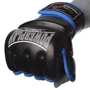 Рукавиці для MMA PowerPlay 3058 Чорно-Сині S PP_3058_S_Black/Blue фото