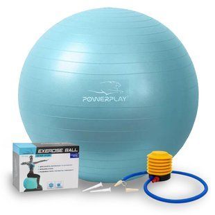 М'яч для фітнесу (фітбол) PowerPlay 4001 &Oslash;65 cm Gymball М'ятний + помпа PP_4001_65_Mint фото