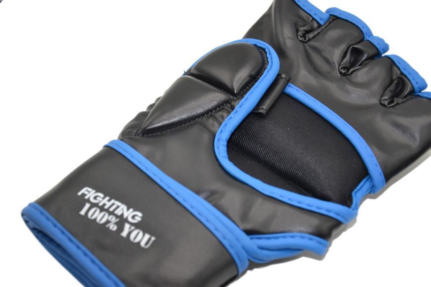 Рукавиці для MMA PowerPlay 3058 Чорно-Сині S PP_3058_S_Black/Blue фото