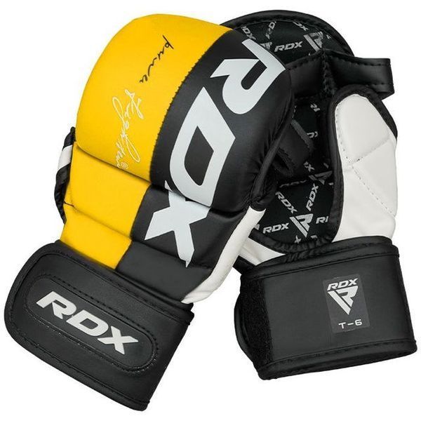 Рукавиці для ММА (Греплінгові рукавички) RDX T6 Plus Rex Yellow XL GGR-T6Y-XL+ фото