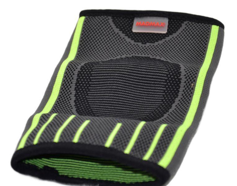 Компресійний налокітник MadMax MFA-283 3D Compressive elbow support Dark grey/Neon green S MFA-283_S фото