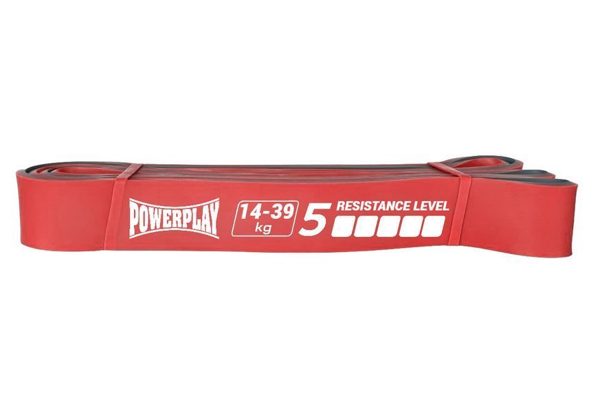 Еспандер-петля (гумка для фітнесу і кроссфіту) PowerPlay 4116 Double Colors Червоно/Сіра (14-39 кг) PP_4116_Red_(14-39 kg) фото