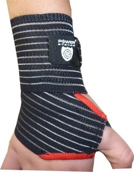 Кистьові бинти Power System PS-6000 Elastic Wrist Support Black/Red (пара) PS-6000_Black фото