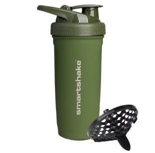 Шейкер спортивний SmartShake металевий Reforce Stainless Steel 30oz/900ml Army Green 11153001 фото