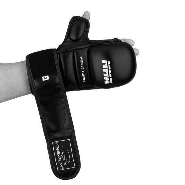 Рукавиці для MMA PowerPlay 3026 Чорні L PP_3026_L_Black фото
