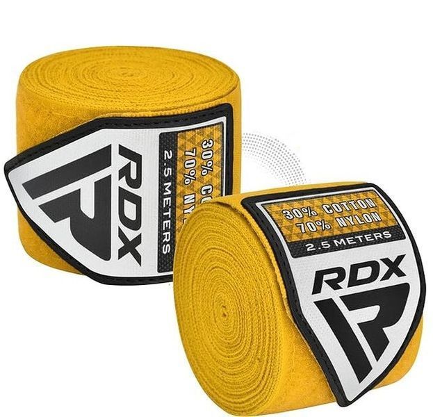 Бинти для боксу RDX Hand Wraps Yellow (2.5м.) HWJ-RY фото