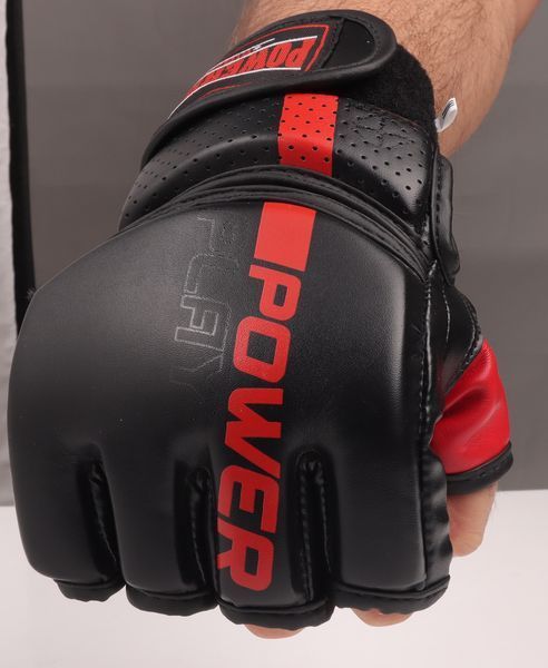Рукавиці для MMA PowerPlay 3093 Чорні L PP_3093_L_Black фото