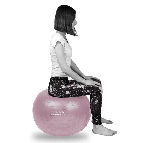 М'яч для фітнесу (фітбол) PowerPlay 4001 &Oslash;65 cm Gymball Ліловий + помпа PP_4001_65_Lilac фото