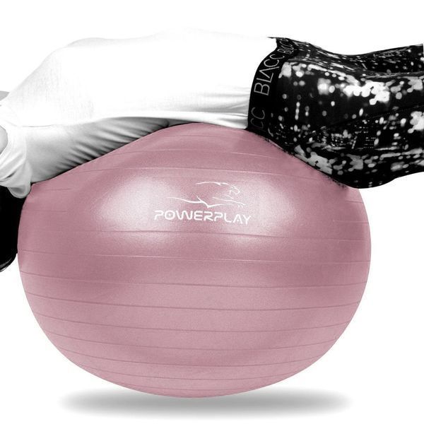 М'яч для фітнесу (фітбол) PowerPlay 4001 &Oslash;65 cm Gymball Ліловий + помпа PP_4001_65_Lilac фото