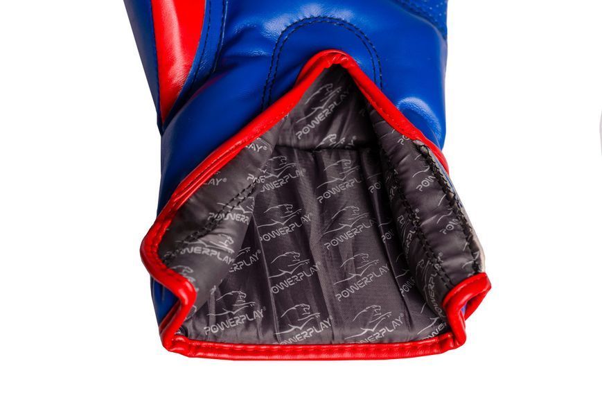 Боксерські рукавиці PowerPlay 3018 Jaguar Сині 12 унцій PP_3018_12oz_Blue фото