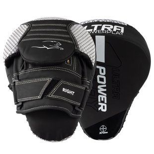 Лапи боксерські PowerPlay 3044 Pro Carbon Ultra Series Чорно-Білі PU [пара] PP_3044_Bl/White фото