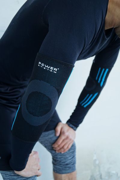 Налокітники Power System PS-6020 Elbow Support Evo Black/Blue (пара) M PS-6020_M_Black-Blue фото