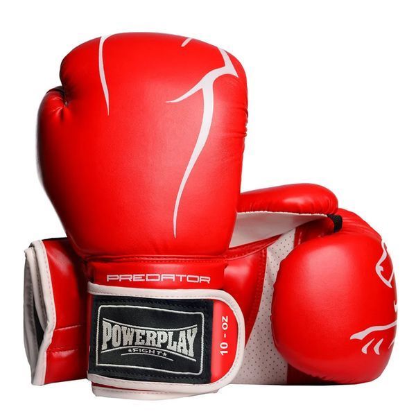 Боксерські рукавиці PowerPlay 3018 Jaguar Червоні 10 унцій PP_3018_10oz_Red фото