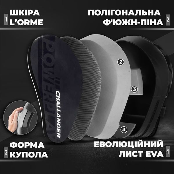 Лапи боксерські PowerPlay 3041 Чорні PU [пара] PP_3041_Black фото