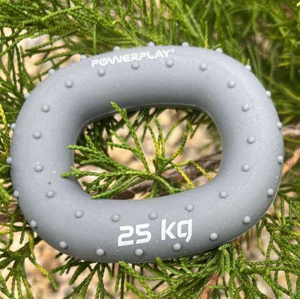 Еспандер кистьовий силіконовий PowerPlay PP-4337 Hand Grip Large 25 кг. Сірий PP_4337_Grey_25kg фото