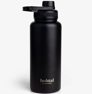 Пляшка для води металева з подвійною вакуумною ізоляцією Bohtal Insulated Sports Bottle 960 ml/32 oz Black 11280001 фото