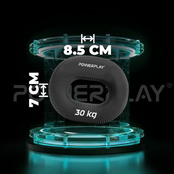 Еспандер кистьовий силіконовий PowerPlay PP-4336 Hand Grip Hard 30 кг. Чорний PP_4336_Black_30kg фото