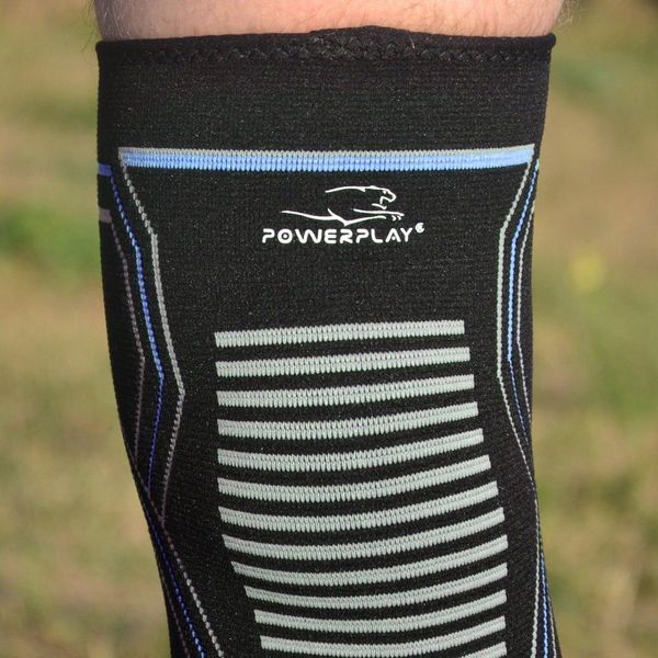 Наколінники спортивні PowerPlay PP-4099 Knee Support Чорно/Сині S/M (пара) PP_4099_S/M_Bl/Blue фото