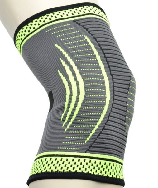 Компресійний наколінник MadMax MFA-284 3D Compressive knee support Dark grey/Neon green S MFA-284_S фото