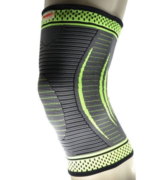 Компресійний наколінник MadMax MFA-284 3D Compressive knee support Dark grey/Neon green S MFA-284_S фото