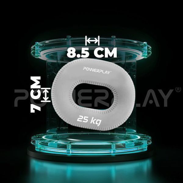 Еспандер кистьовий силіконовий PowerPlay PP-4336 Hand Grip Large 25 кг. Сірий PP_4336_Grey_25kg фото