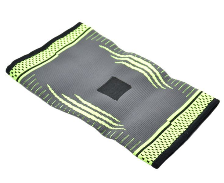 Компресійний наколінник MadMax MFA-284 3D Compressive knee support Dark grey/Neon green S MFA-284_S фото