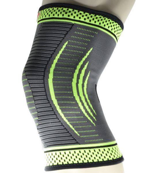 Компресійний наколінник MadMax MFA-284 3D Compressive knee support Dark grey/Neon green M MFA-284_M фото