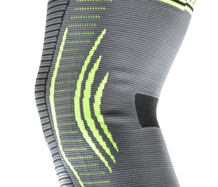 Компресійний наколінник MadMax MFA-284 3D Compressive knee support Dark grey/Neon green M MFA-284_M фото