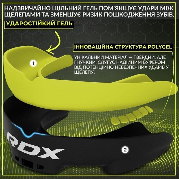 Капа RDX 3w доросла (вік 12+) Black/Green GGS-3GNA фото