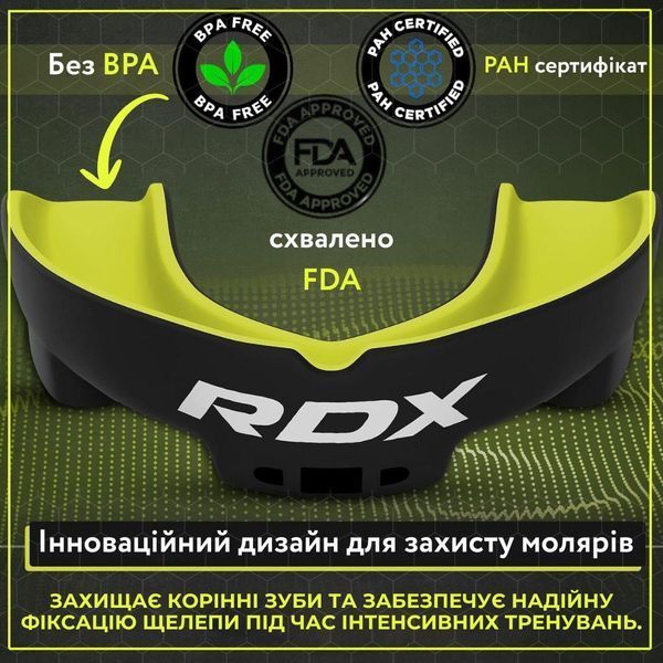 Капа RDX 3w доросла (вік 12+) Black/Green GGS-3GNA фото