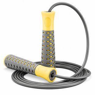 Скакалка PowerPlay 4206 Jump Rope PRO+ Сіро-жовта (2,75m.) PP_4206_Grey/Yellow фото
