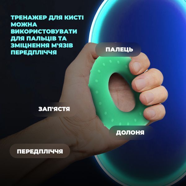 Еспандер кистьовий силіконовий PowerPlay PP-4338 Hand Grip Medium 20 кг. Зелений PP_4338_Green_20kg фото