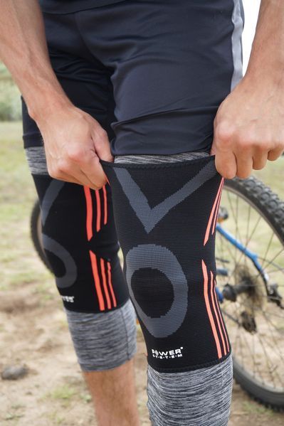 Наколінники Power System PS-6021 Knee Support Evo Black/Orange (пара) L PS-6021_L_Black-Orange фото