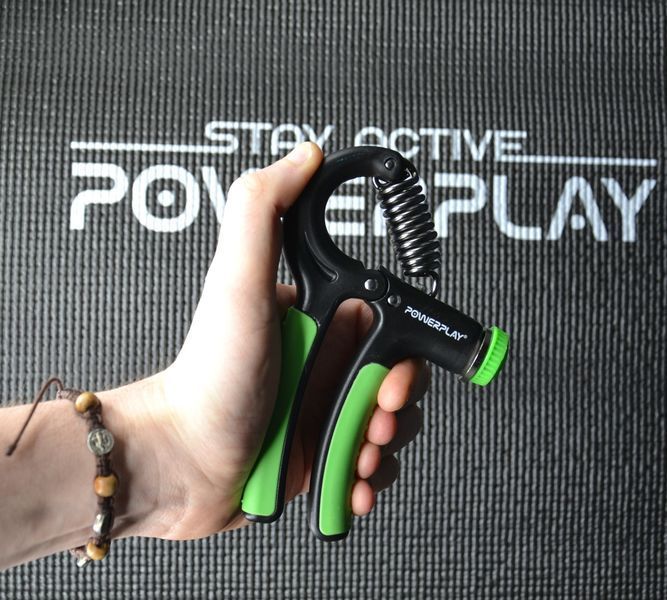 Еспандер кистьовий PowerPlay PP-4323 з регульованим навантаженням 10-40 кг. Strength Grip Чорно-зелений PP_4323_Bl/Green фото