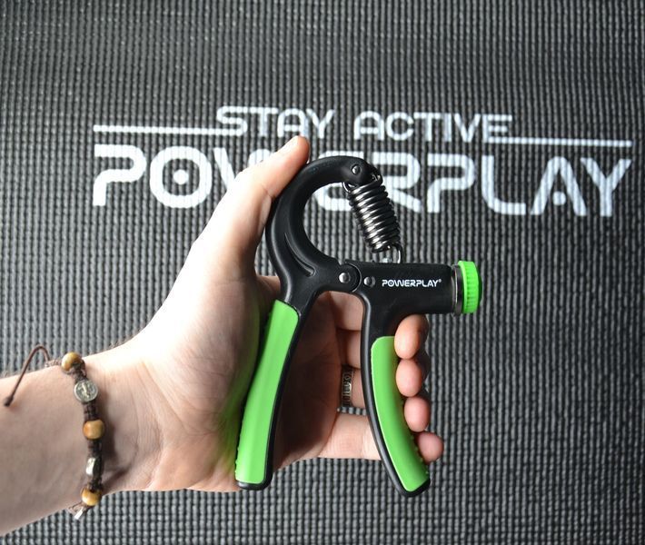 Еспандер кистьовий PowerPlay PP-4323 з регульованим навантаженням 10-40 кг. Strength Grip Чорно-зелений PP_4323_Bl/Green фото