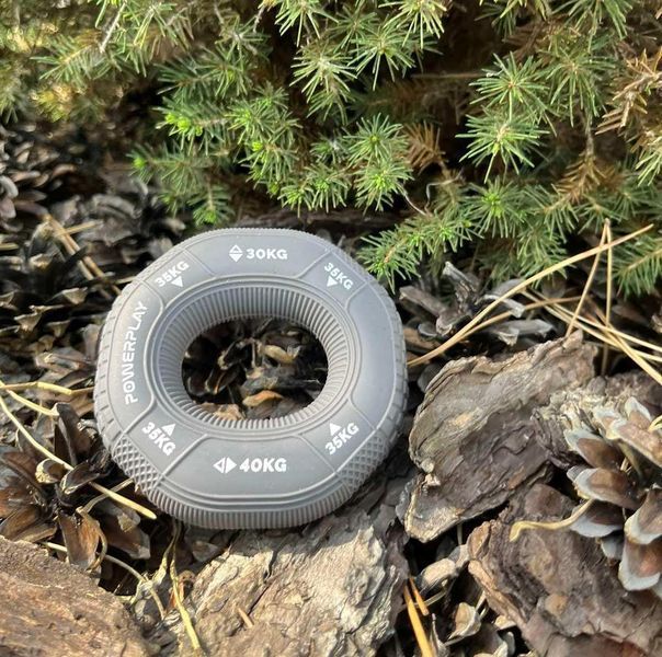 Еспандер кистьовий силіконовий PowerPlay PP-4331 Hand Grip Large 30-35-40 кг. Сірий PP_4331_Grey_(30-35-40) фото