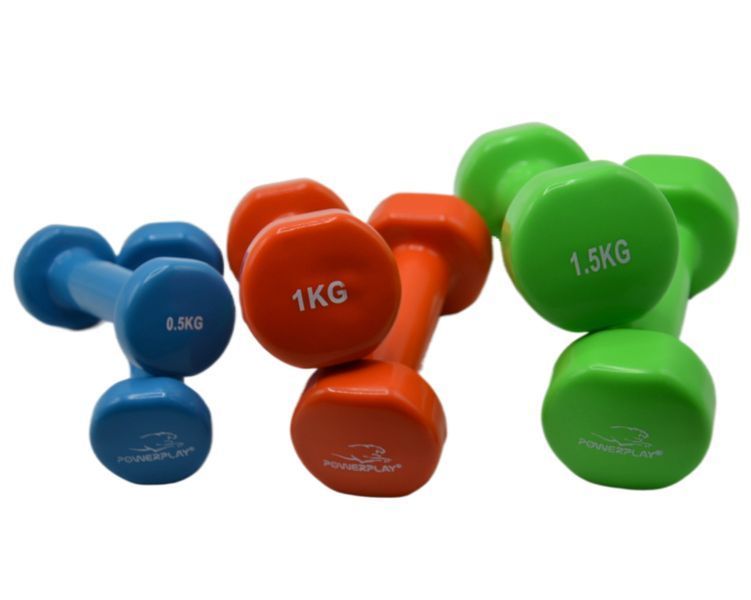 Набір гантелей в кейсі 6 кг. PowerPlay 4103 Fitness Dumbells (2шт.*0,5кг. 2шт.*1кг. 2шт.*1,5кг.) PP_4103_6kg фото