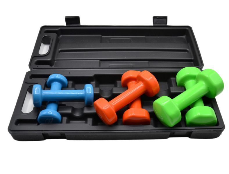 Набір гантелей в кейсі 6 кг. PowerPlay 4103 Fitness Dumbells (2шт.*0,5кг. 2шт.*1кг. 2шт.*1,5кг.) PP_4103_6kg фото