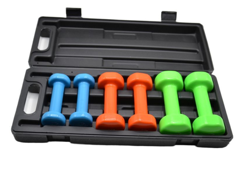 Набір гантелей в кейсі 6 кг. PowerPlay 4103 Fitness Dumbells (2шт.*0,5кг. 2шт.*1кг. 2шт.*1,5кг.) PP_4103_6kg фото