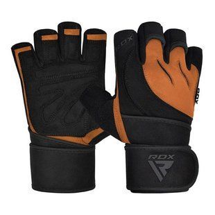 Рукавички для фітнесу RDX MICRO TAN/BLACK PLUS-L WGM-L4TN-L+ фото